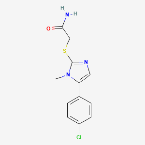 2-((5-(4-chlorophenyl)-1-methyl-1H-imidazol-2-yl)thio)acetamide