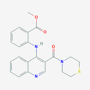 Methyl 2-{[3-(thiomorpholin-4-ylcarbonyl)quinolin-4-yl]amino}benzoate