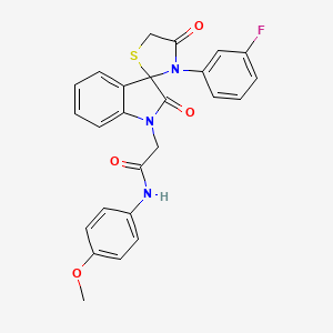 2-[3'-(3-fluorophenyl)-2,4'-dioxo-1,2-dihydrospiro[indole-3,2'-[1,3]thiazolidine]-1-yl]-N-(4-methoxyphenyl)acetamide