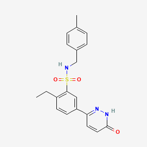 2-ethyl-N-(4-methylbenzyl)-5-(6-oxo-1,6-dihydropyridazin-3-yl)benzenesulfonamide