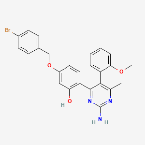 2-[2-Amino-5-(2-methoxyphenyl)-6-methylpyrimidin-4-yl]-5-[(4-bromobenzyl)oxy]phenol