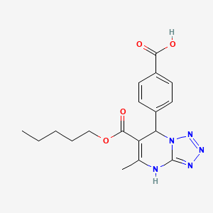 4-{5-Methyl-6-[(pentyloxy)carbonyl]-4,7-dihydrotetrazolo[1,5-a]pyrimidin-7-yl}benzoic acid