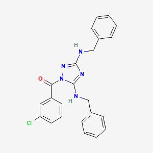 molecular formula C23H20ClN5O B11280170 [3,5-bis(benzylamino)-1H-1,2,4-triazol-1-yl](3-chlorophenyl)methanone 