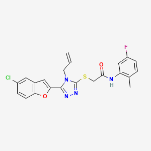 2-{[5-(5-chloro-1-benzofuran-2-yl)-4-(prop-2-en-1-yl)-4H-1,2,4-triazol-3-yl]sulfanyl}-N-(5-fluoro-2-methylphenyl)acetamide