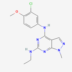 N~4~-(3-chloro-4-methoxyphenyl)-N~6~-ethyl-1-methyl-1H-pyrazolo[3,4-d]pyrimidine-4,6-diamine