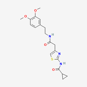 N-(4-(2-((3,4-dimethoxyphenethyl)amino)-2-oxoethyl)thiazol-2-yl)cyclopropanecarboxamide