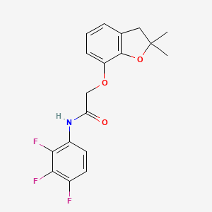 2-((2,2-dimethyl-2,3-dihydrobenzofuran-7-yl)oxy)-N-(2,3,4-trifluorophenyl)acetamide