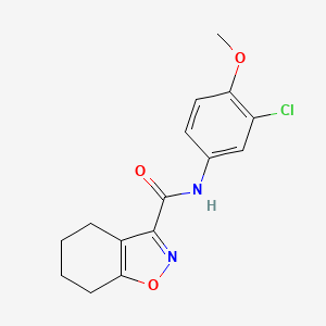 molecular formula C15H15ClN2O3 B11280307 N-(3-chloro-4-methoxyphenyl)-4,5,6,7-tetrahydro-1,2-benzoxazole-3-carboxamide 