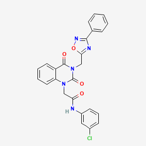 N-(3-chlorophenyl)-2-(2,4-dioxo-3-((3-phenyl-1,2,4-oxadiazol-5-yl)methyl)-3,4-dihydroquinazolin-1(2H)-yl)acetamide