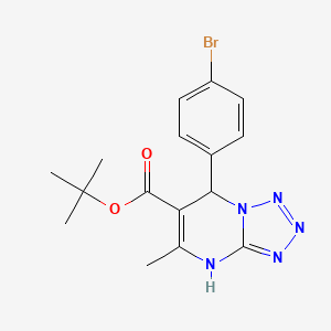 molecular formula C16H18BrN5O2 B11280329 Tert-butyl 7-(4-bromophenyl)-5-methyl-4,7-dihydrotetrazolo[1,5-a]pyrimidine-6-carboxylate 