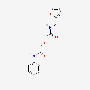 molecular formula C16H18N2O4 B11280338 2-{2-[(furan-2-ylmethyl)amino]-2-oxoethoxy}-N-(4-methylphenyl)acetamide 