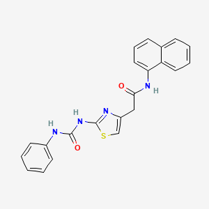 N-(naphthalen-1-yl)-2-(2-(3-phenylureido)thiazol-4-yl)acetamide