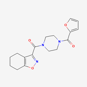 molecular formula C17H19N3O4 B11280371 Furan-2-yl[4-(4,5,6,7-tetrahydro-1,2-benzoxazol-3-ylcarbonyl)piperazin-1-yl]methanone 