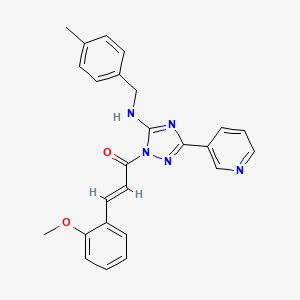 (2E)-3-(2-methoxyphenyl)-1-{5-[(4-methylbenzyl)amino]-3-(pyridin-3-yl)-1H-1,2,4-triazol-1-yl}prop-2-en-1-one