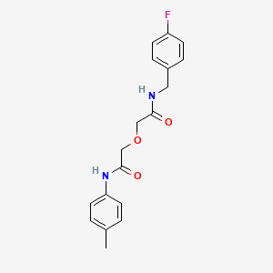 molecular formula C18H19FN2O3 B11280377 2-{2-[(4-fluorobenzyl)amino]-2-oxoethoxy}-N-(4-methylphenyl)acetamide 