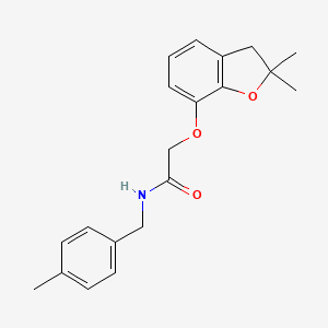 2-((2,2-dimethyl-2,3-dihydrobenzofuran-7-yl)oxy)-N-(4-methylbenzyl)acetamide