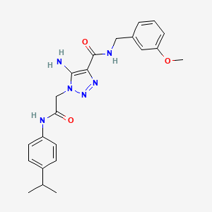 5-Amino-N-[(3-methoxyphenyl)methyl]-1-({[4-(propan-2-YL)phenyl]carbamoyl}methyl)-1H-1,2,3-triazole-4-carboxamide