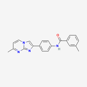 3-Methyl-N-(4-{7-methylimidazo[1,2-A]pyrimidin-2-YL}phenyl)benzamide