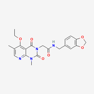 N-(benzo[d][1,3]dioxol-5-ylmethyl)-2-(5-ethoxy-1,6-dimethyl-2,4-dioxo-1,2-dihydropyrido[2,3-d]pyrimidin-3(4H)-yl)acetamide