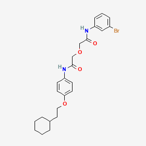 molecular formula C24H29BrN2O4 B11280447 2-{2-[(3-bromophenyl)amino]-2-oxoethoxy}-N-[4-(2-cyclohexylethoxy)phenyl]acetamide 