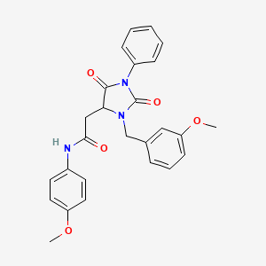 2-[3-(3-methoxybenzyl)-2,5-dioxo-1-phenylimidazolidin-4-yl]-N-(4-methoxyphenyl)acetamide