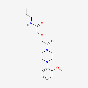 molecular formula C18H27N3O4 B11280466 2-{2-[4-(2-methoxyphenyl)piperazin-1-yl]-2-oxoethoxy}-N-propylacetamide 