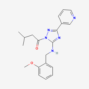 1-{5-[(2-methoxybenzyl)amino]-3-(pyridin-3-yl)-1H-1,2,4-triazol-1-yl}-3-methylbutan-1-one