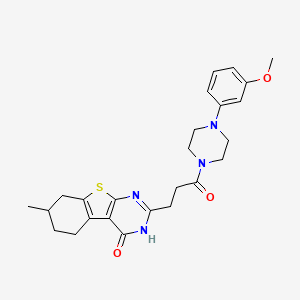 2-{3-[4-(3-methoxyphenyl)piperazin-1-yl]-3-oxopropyl}-7-methyl-5,6,7,8-tetrahydro[1]benzothieno[2,3-d]pyrimidin-4(3H)-one