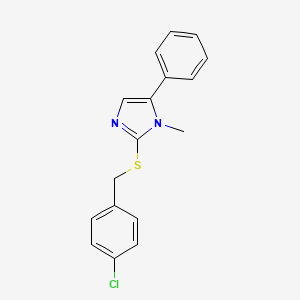 2-((4-chlorobenzyl)thio)-1-methyl-5-phenyl-1H-imidazole