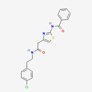 N-(4-(2-((4-chlorophenethyl)amino)-2-oxoethyl)thiazol-2-yl)benzamide