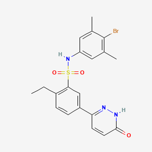 N-(4-bromo-3,5-dimethylphenyl)-2-ethyl-5-(6-oxo-1,6-dihydropyridazin-3-yl)benzenesulfonamide