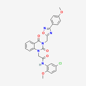 N-(5-chloro-2-methoxyphenyl)-2-(3-((3-(4-methoxyphenyl)-1,2,4-oxadiazol-5-yl)methyl)-2,4-dioxo-3,4-dihydroquinazolin-1(2H)-yl)acetamide