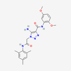 5-amino-N-(2,5-dimethoxyphenyl)-1-{2-oxo-2-[(2,4,6-trimethylphenyl)amino]ethyl}-1H-1,2,3-triazole-4-carboxamide