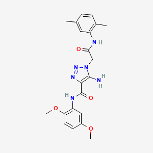 molecular formula C21H24N6O4 B11280552 5-amino-N-(2,5-dimethoxyphenyl)-1-{2-[(2,5-dimethylphenyl)amino]-2-oxoethyl}-1H-1,2,3-triazole-4-carboxamide 