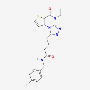 4-(4-ethyl-5-oxo-4,5-dihydrothieno[2,3-e][1,2,4]triazolo[4,3-a]pyrimidin-1-yl)-N-(4-fluorobenzyl)butanamide