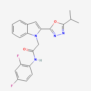 N-(2,4-difluorophenyl)-2-(2-(5-isopropyl-1,3,4-oxadiazol-2-yl)-1H-indol-1-yl)acetamide