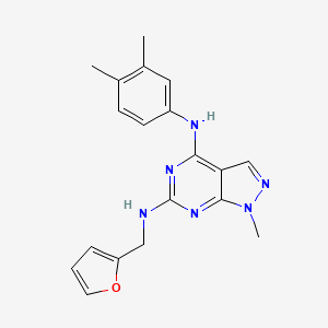 N~4~-(3,4-dimethylphenyl)-N~6~-(furan-2-ylmethyl)-1-methyl-1H-pyrazolo[3,4-d]pyrimidine-4,6-diamine