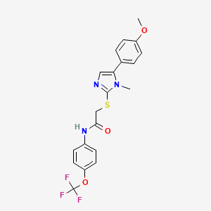 2-((5-(4-methoxyphenyl)-1-methyl-1H-imidazol-2-yl)thio)-N-(4-(trifluoromethoxy)phenyl)acetamide