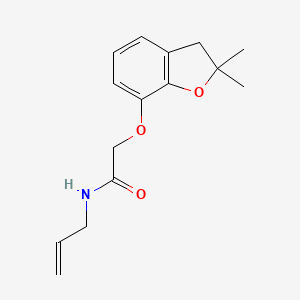 molecular formula C15H19NO3 B11280634 N-allyl-2-((2,2-dimethyl-2,3-dihydrobenzofuran-7-yl)oxy)acetamide 