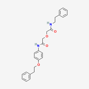 2-(2-oxo-2-{[4-(2-phenylethoxy)phenyl]amino}ethoxy)-N-(2-phenylethyl)acetamide