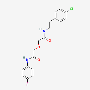 molecular formula C18H18ClFN2O3 B11280645 2-(2-{[2-(4-chlorophenyl)ethyl]amino}-2-oxoethoxy)-N-(4-fluorophenyl)acetamide 