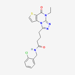 N-(2-chlorobenzyl)-4-(4-ethyl-5-oxo-4,5-dihydrothieno[2,3-e][1,2,4]triazolo[4,3-a]pyrimidin-1-yl)butanamide