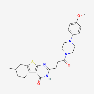 2-{3-[4-(4-methoxyphenyl)piperazin-1-yl]-3-oxopropyl}-7-methyl-5,6,7,8-tetrahydro[1]benzothieno[2,3-d]pyrimidin-4(3H)-one