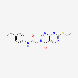 N-(4-ethylphenyl)-2-[7-(ethylsulfanyl)-4-oxopyrimido[4,5-d]pyrimidin-3(4H)-yl]acetamide