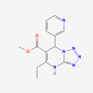 molecular formula C13H14N6O2 B11280693 Methyl 5-ethyl-7-(pyridin-3-yl)-4,7-dihydrotetrazolo[1,5-a]pyrimidine-6-carboxylate 