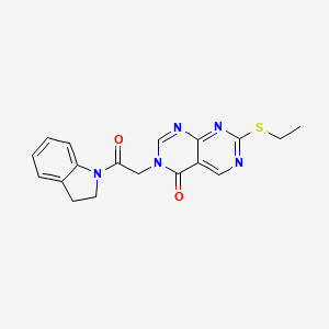 3-[2-(2,3-dihydro-1H-indol-1-yl)-2-oxoethyl]-7-(ethylsulfanyl)pyrimido[4,5-d]pyrimidin-4(3H)-one