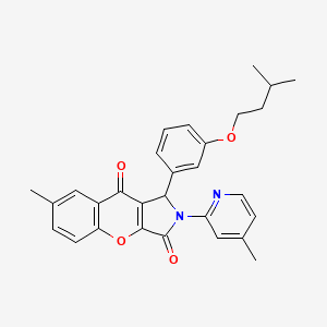 7-Methyl-1-[3-(3-methylbutoxy)phenyl]-2-(4-methylpyridin-2-yl)-1,2-dihydrochromeno[2,3-c]pyrrole-3,9-dione