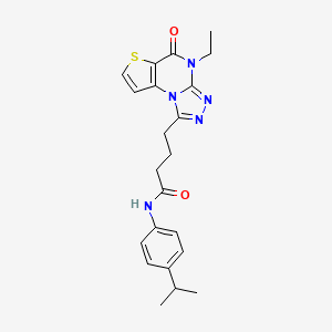 4-(4-ethyl-5-oxo-4,5-dihydrothieno[2,3-e][1,2,4]triazolo[4,3-a]pyrimidin-1-yl)-N-(4-isopropylphenyl)butanamide