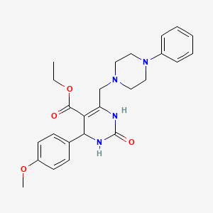 Ethyl 4-(4-methoxyphenyl)-2-oxo-6-[(4-phenylpiperazin-1-yl)methyl]-1,2,3,4-tetrahydropyrimidine-5-carboxylate