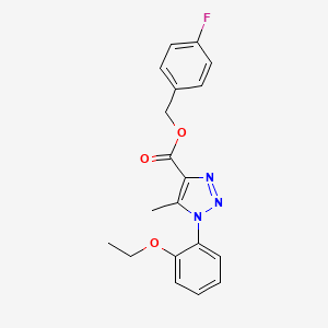 (4-fluorophenyl)methyl 1-(2-ethoxyphenyl)-5-methyl-1H-1,2,3-triazole-4-carboxylate